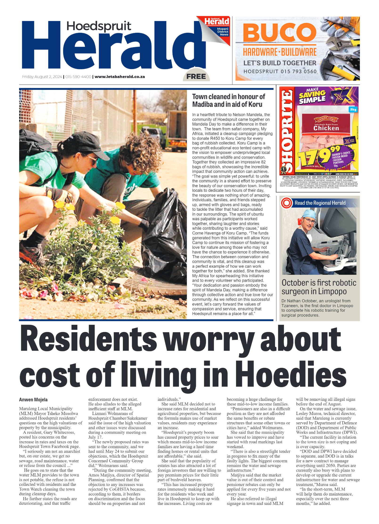 Hoedspruit Herald page 1