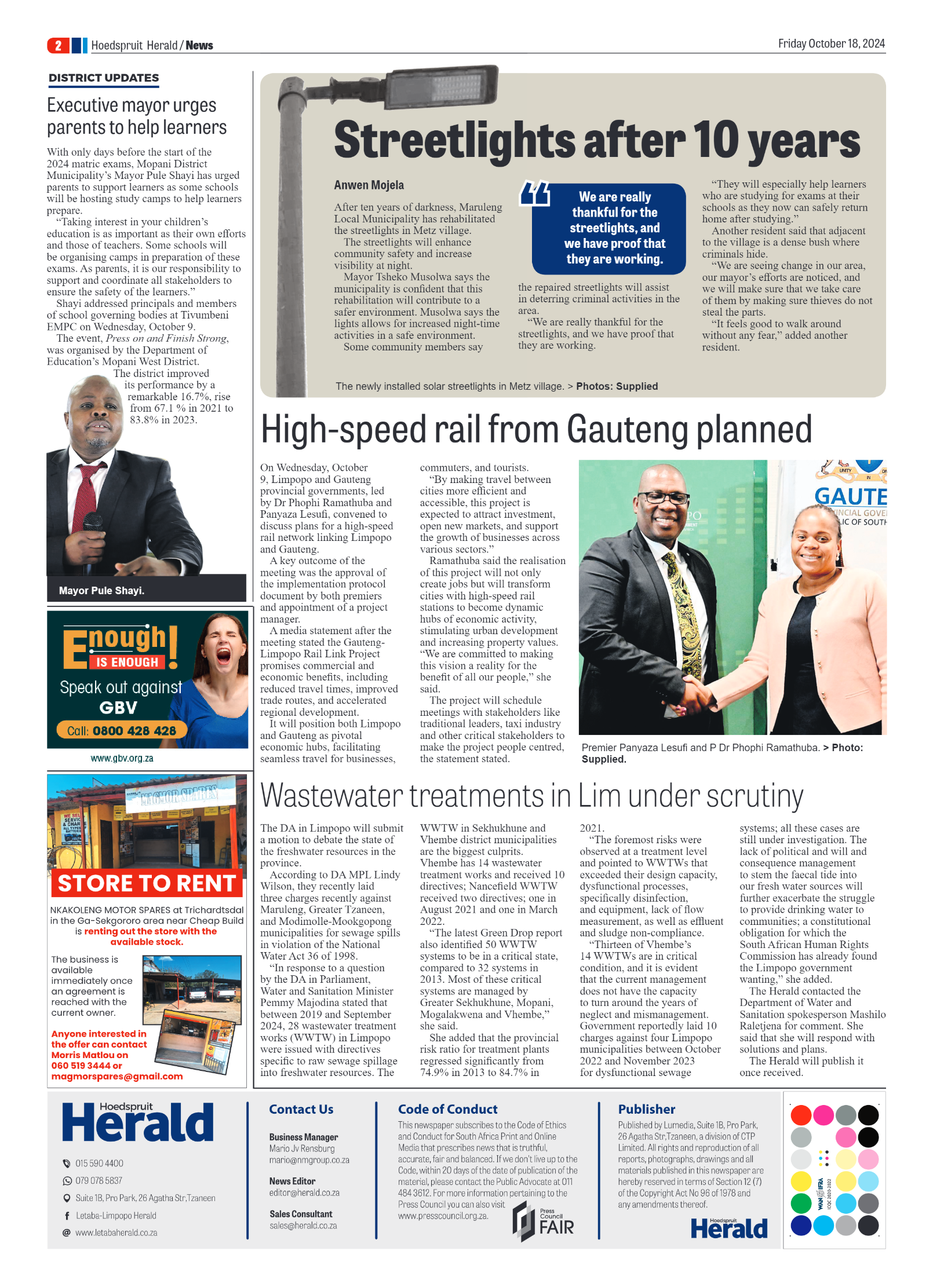Hoedspruit Herald page 2