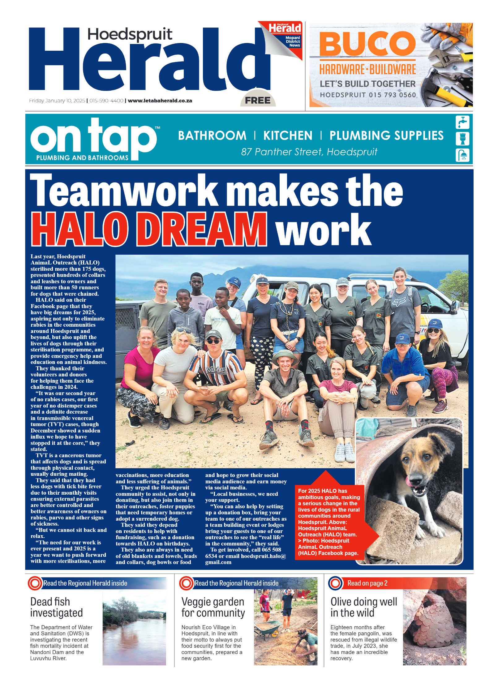 Hoedspruit Herald page 1