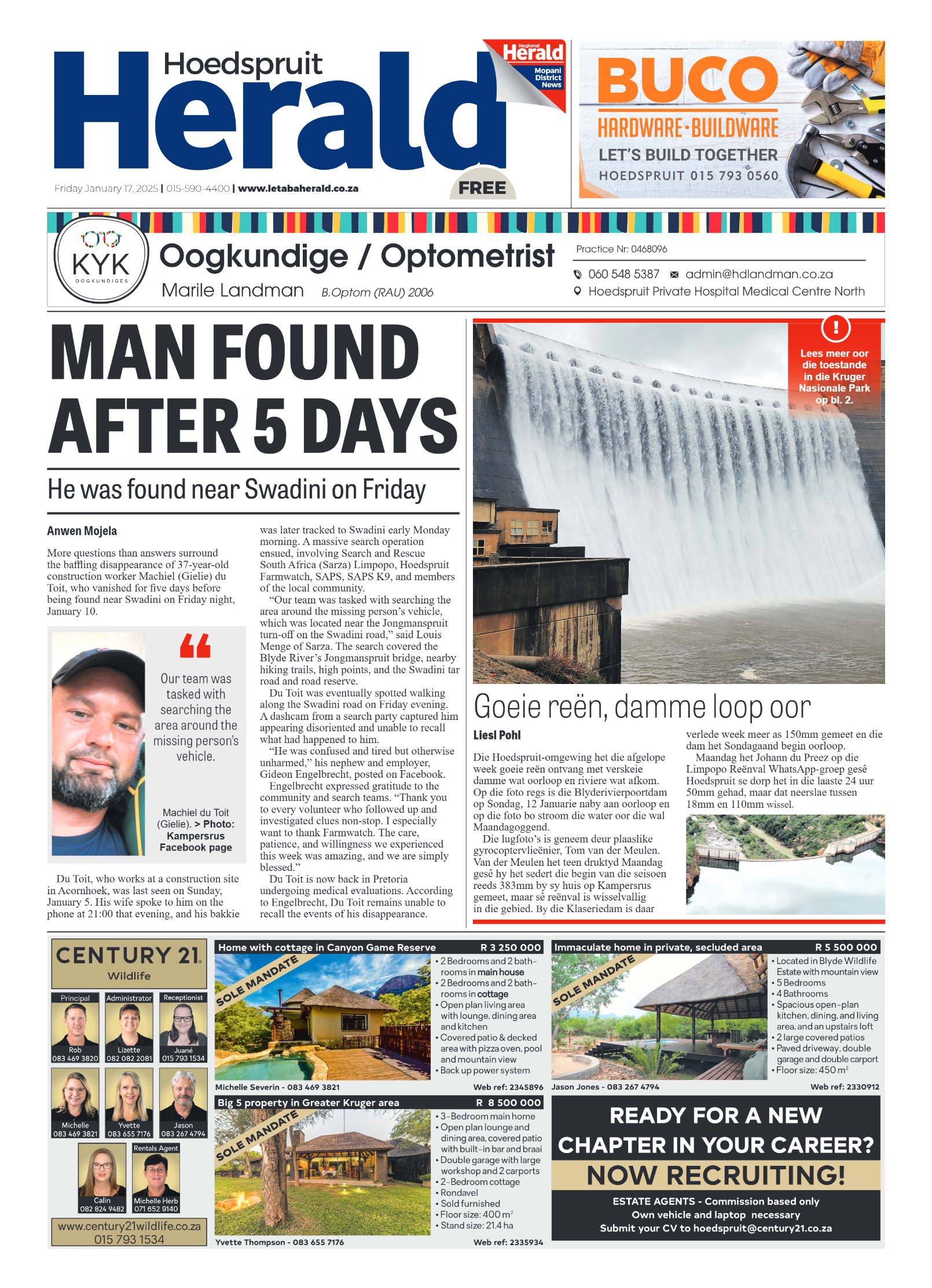 Hoedspruit Herald page 1