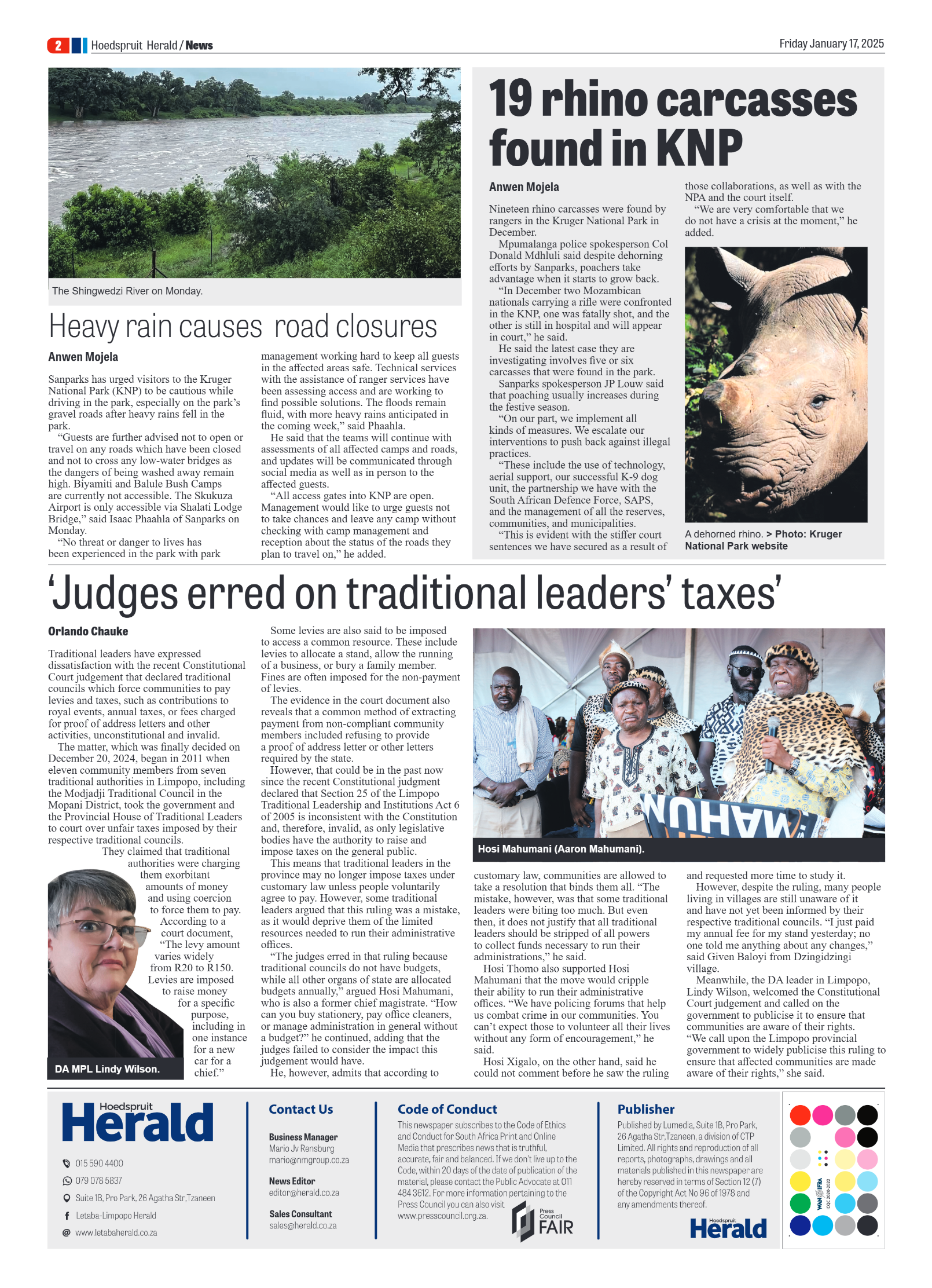 Hoedspruit Herald page 2