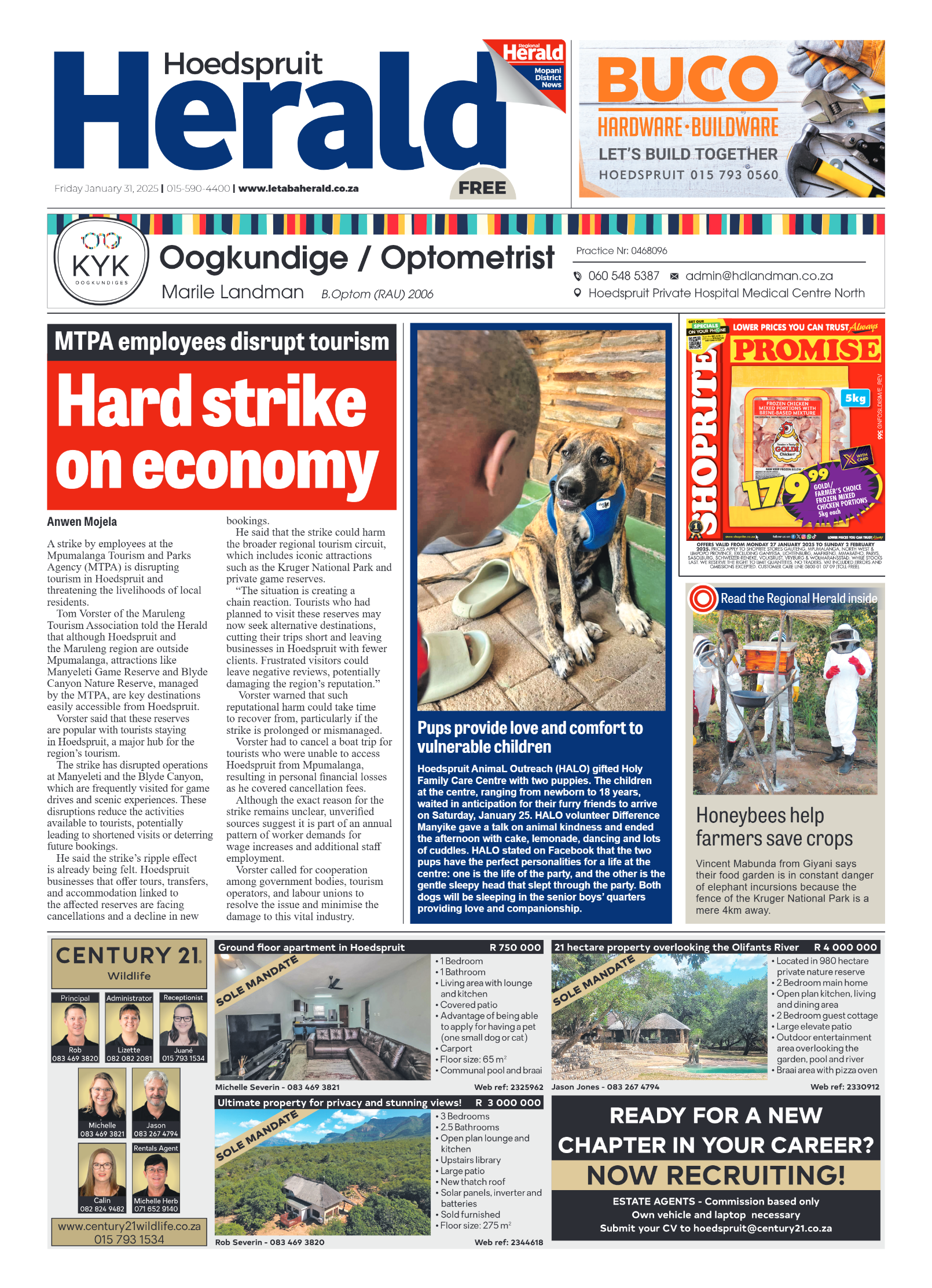 Hoedspruit Herald page 1