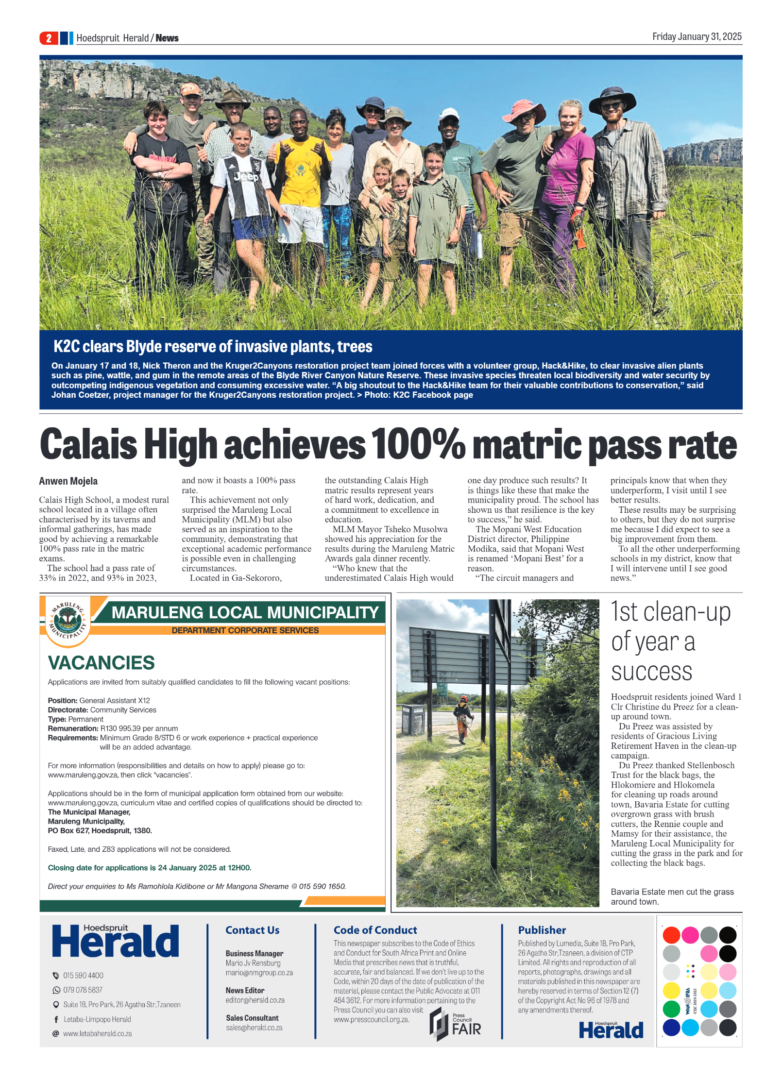 Hoedspruit Herald page 2