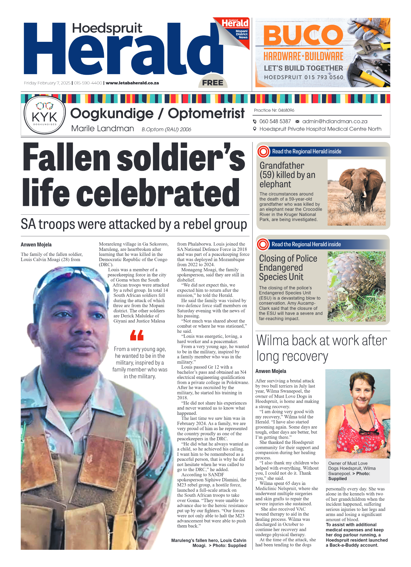 Hoedspruit Herald page 1