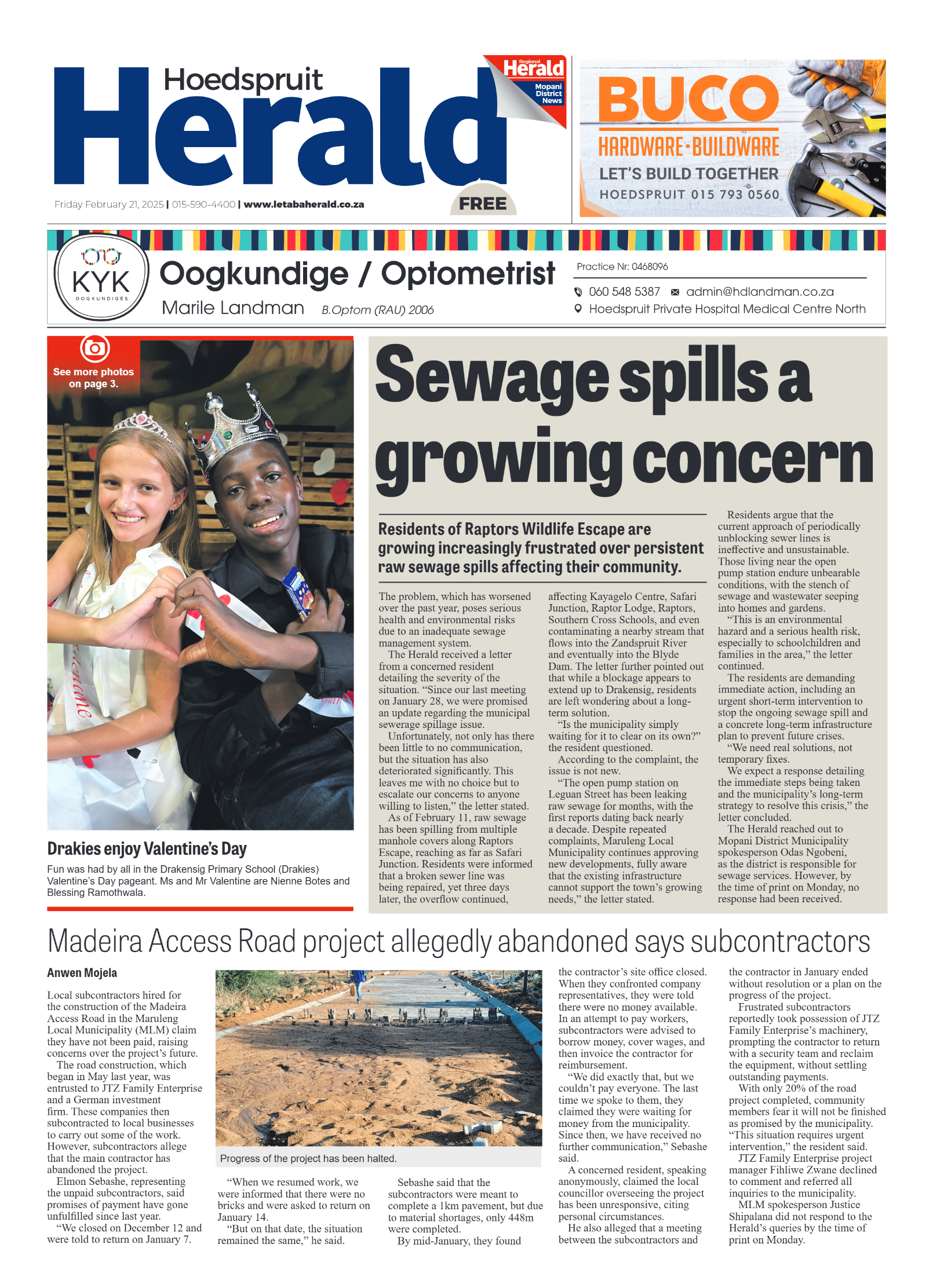 Hoedspruit Herald page 1