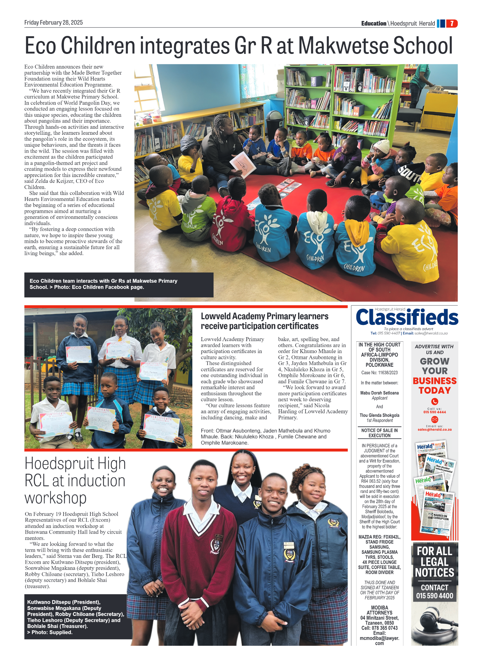 Hoedspruit Herald page 15