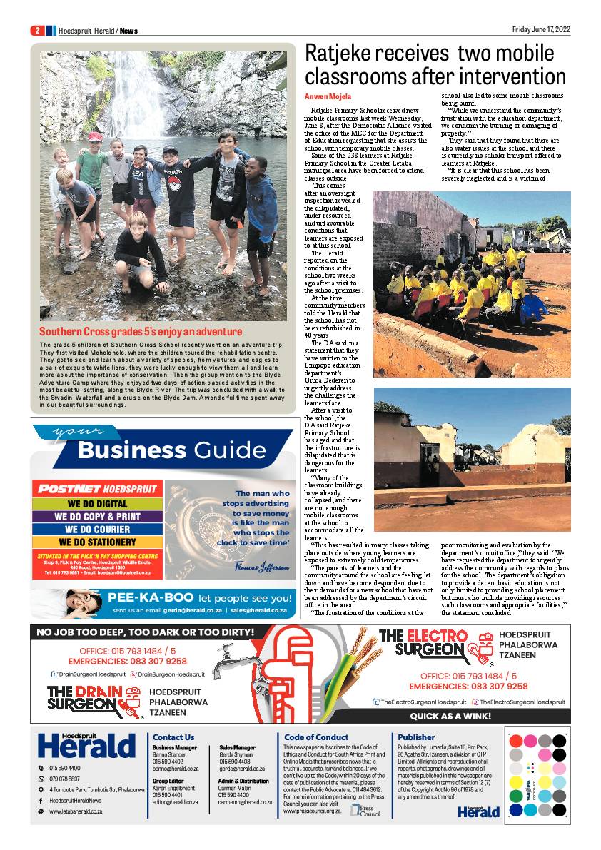 Hoedspruit Herald page 2