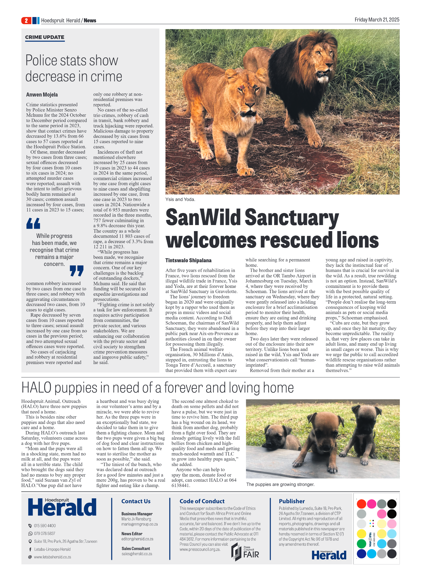 Hoedspruit Herald page 2