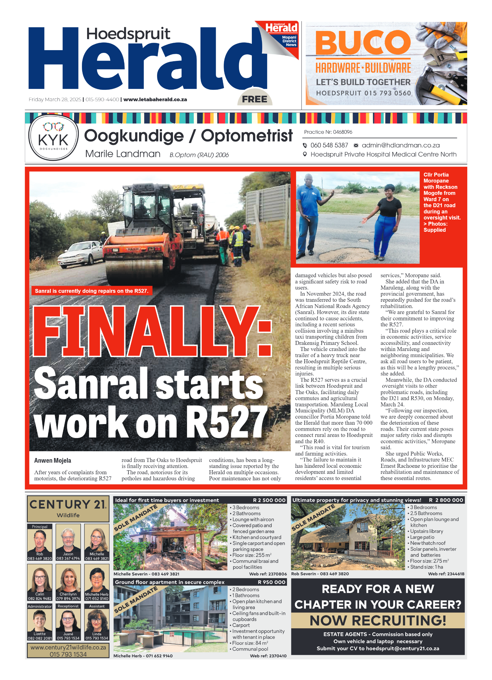 Hoedspruit Herald page 1