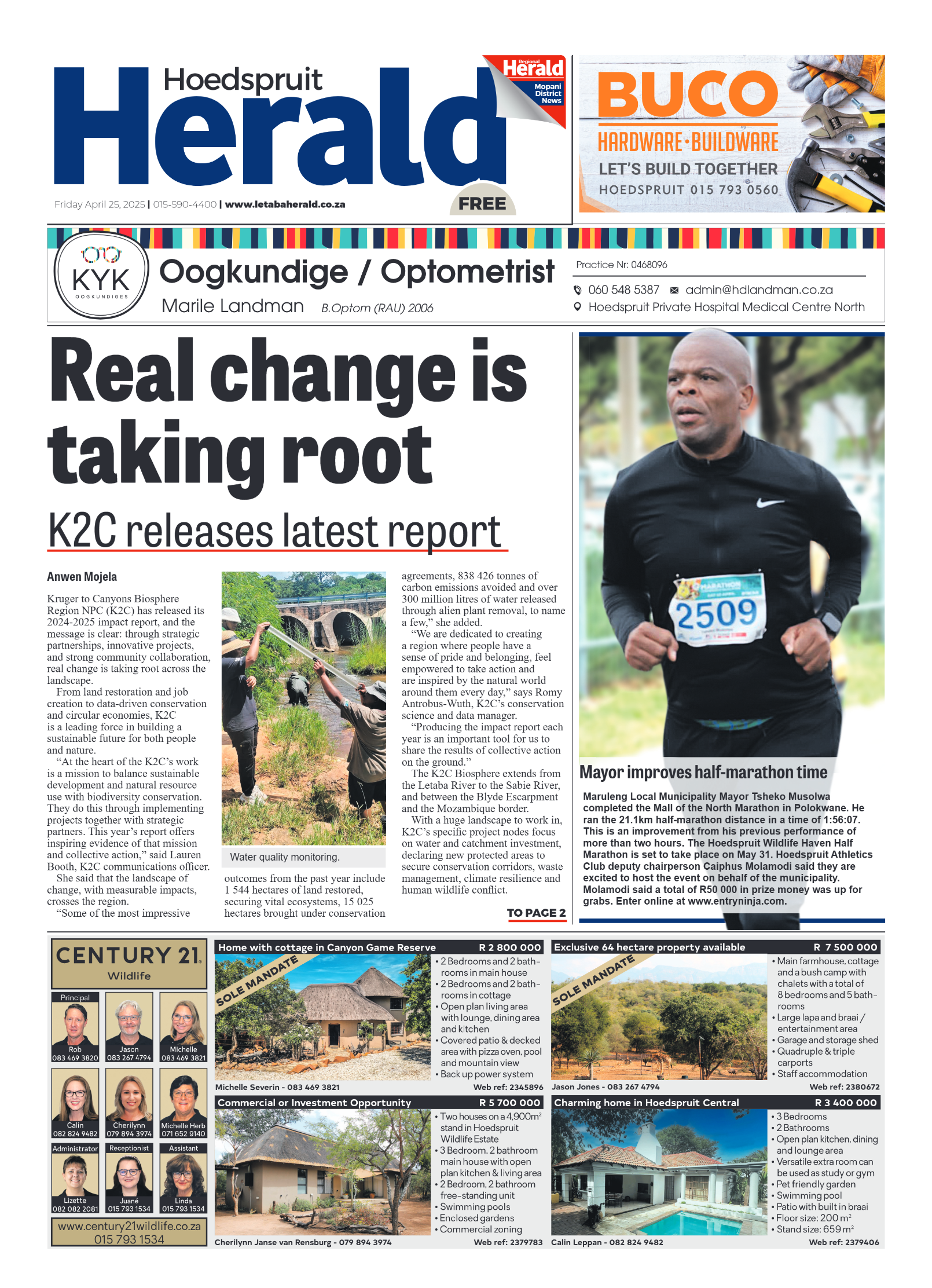 Hoedspruit Herald page 1