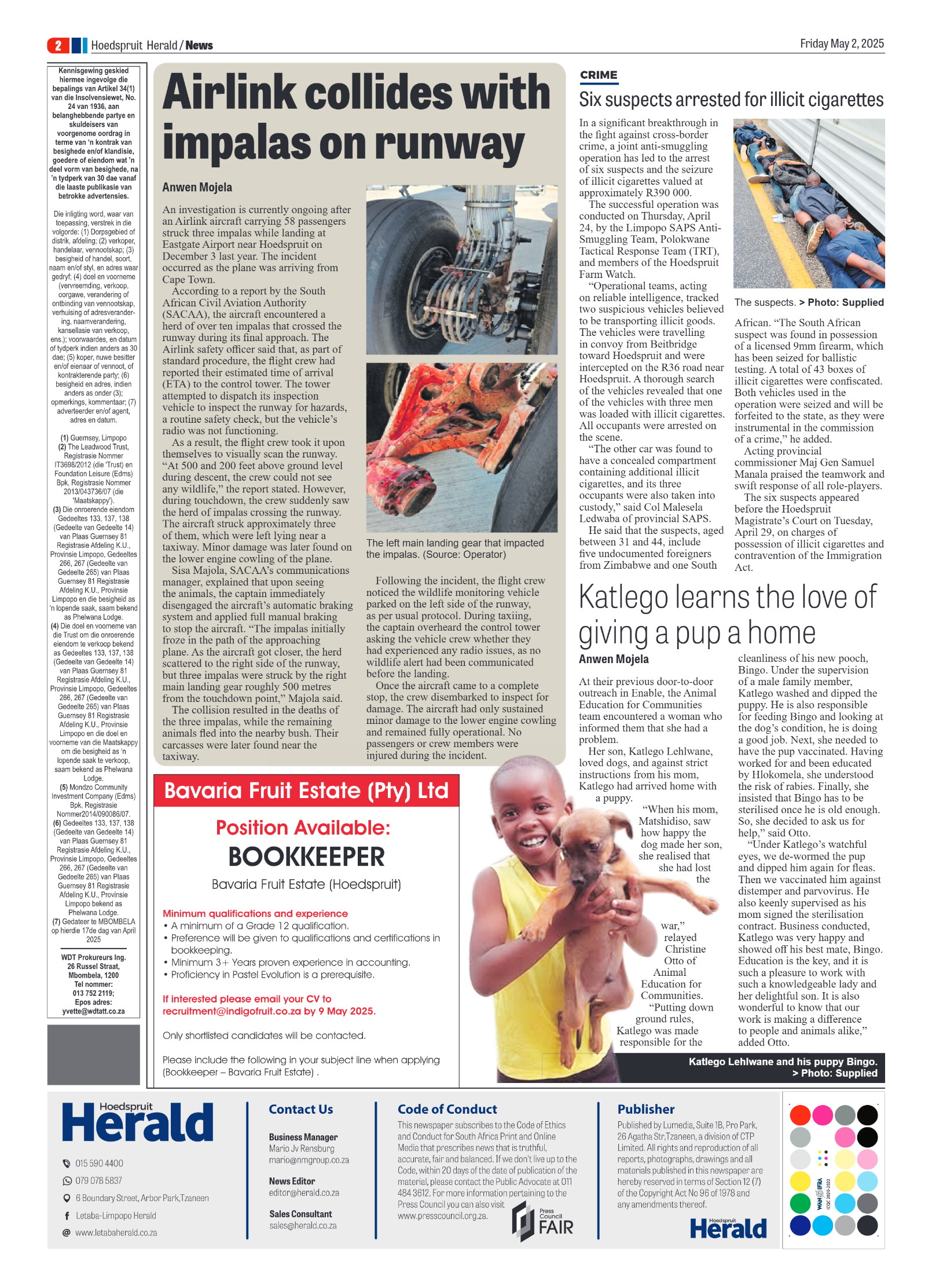 Hoedspruit Herald page 2