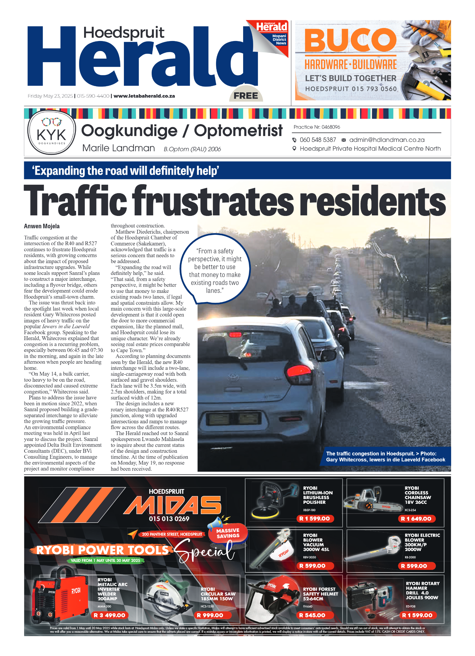 Hoedspruit Herald page 1