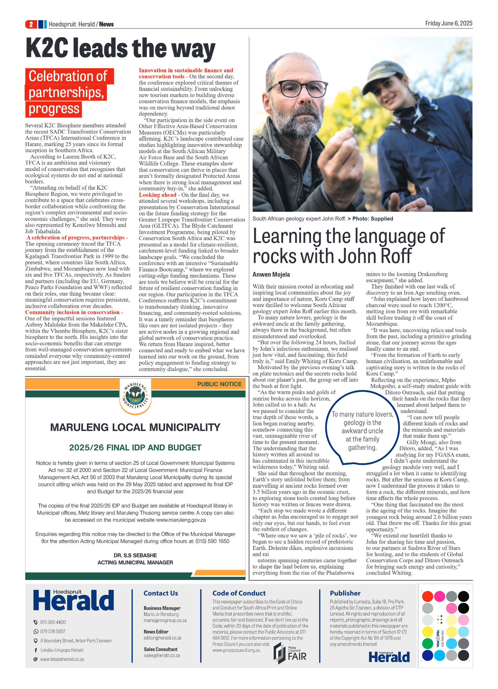 Hoedspruit Herald page 2