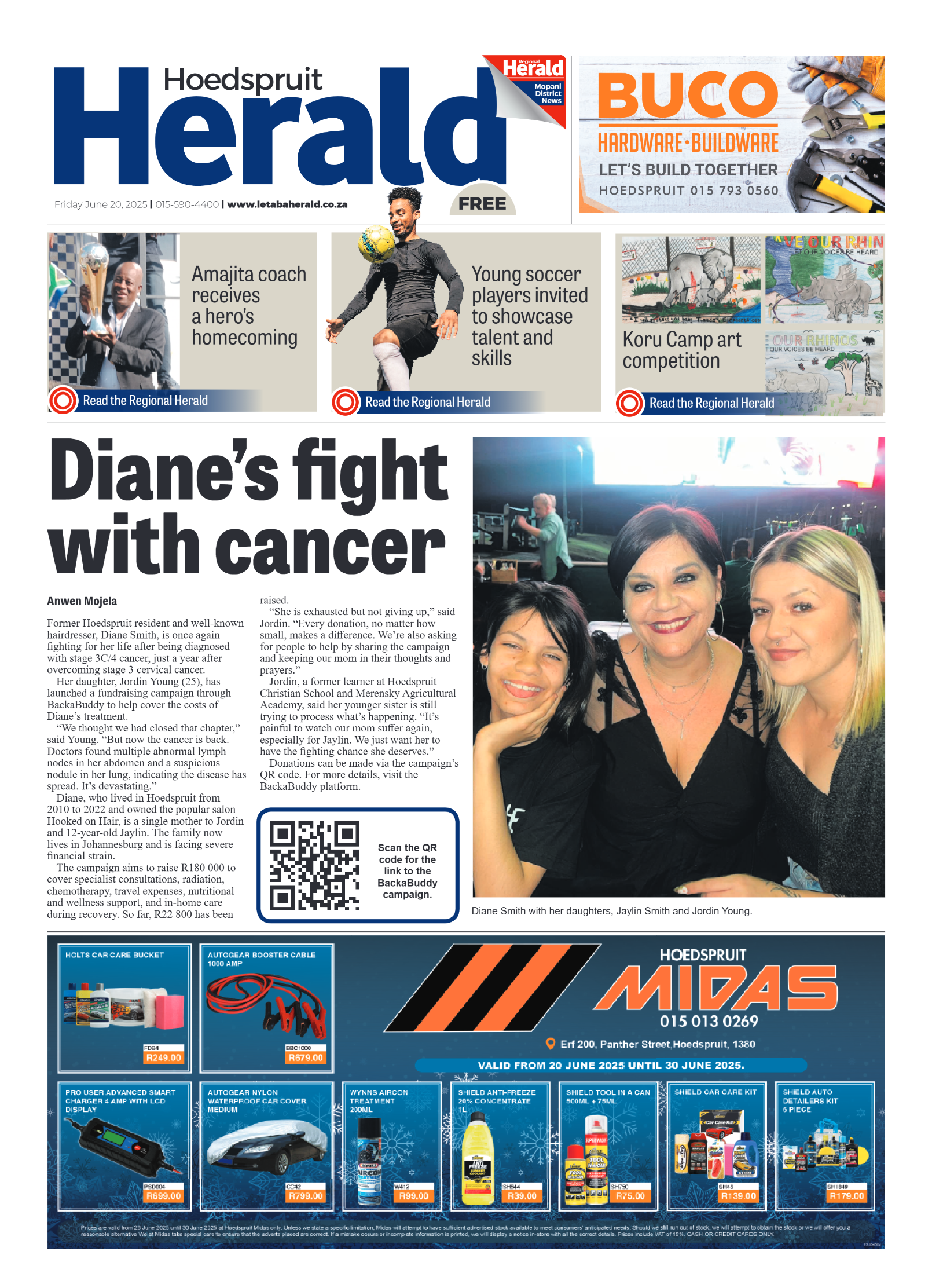Hoedspruit Herald page 1