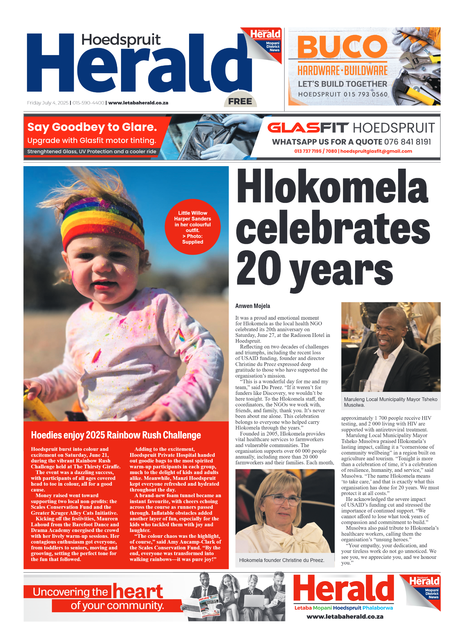 Hoedspruit Herald page 1