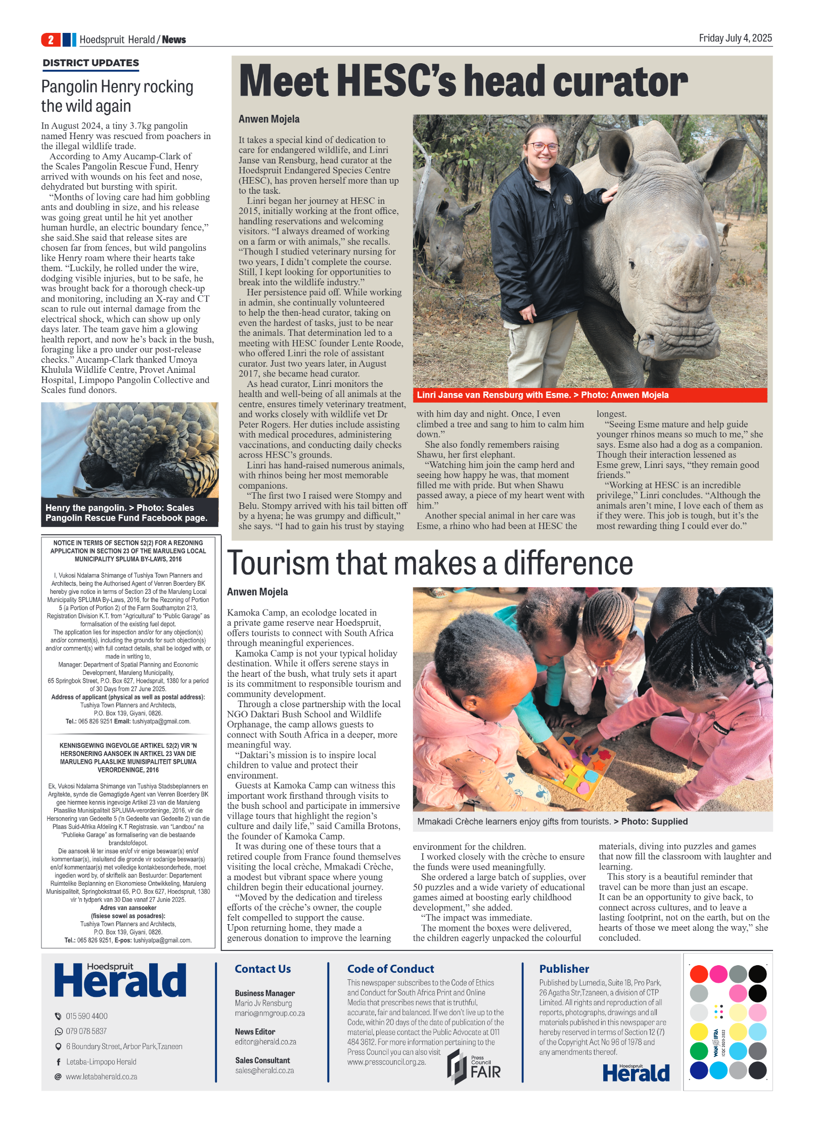 Hoedspruit Herald page 2