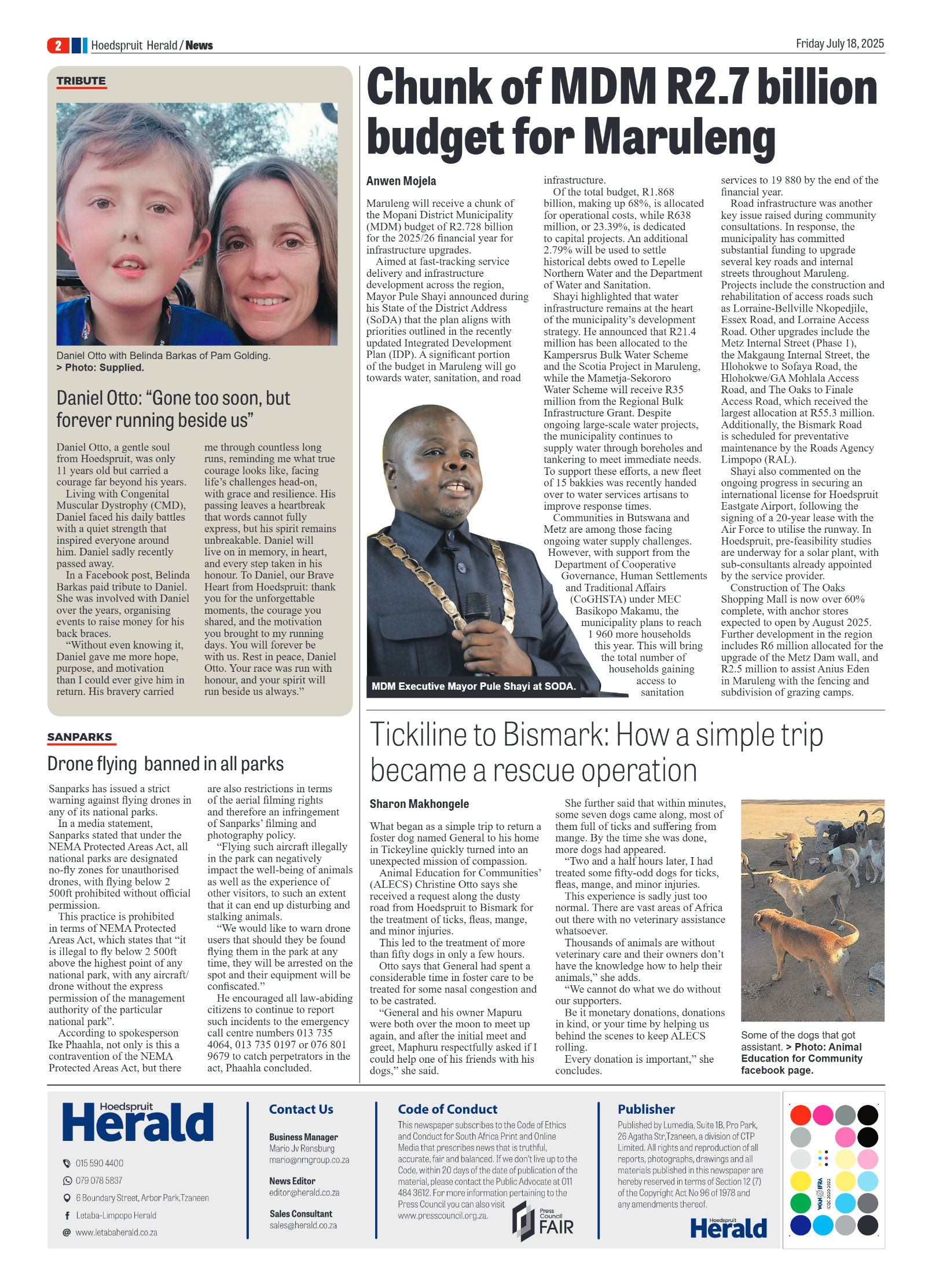 Hoedspruit Herald page 2