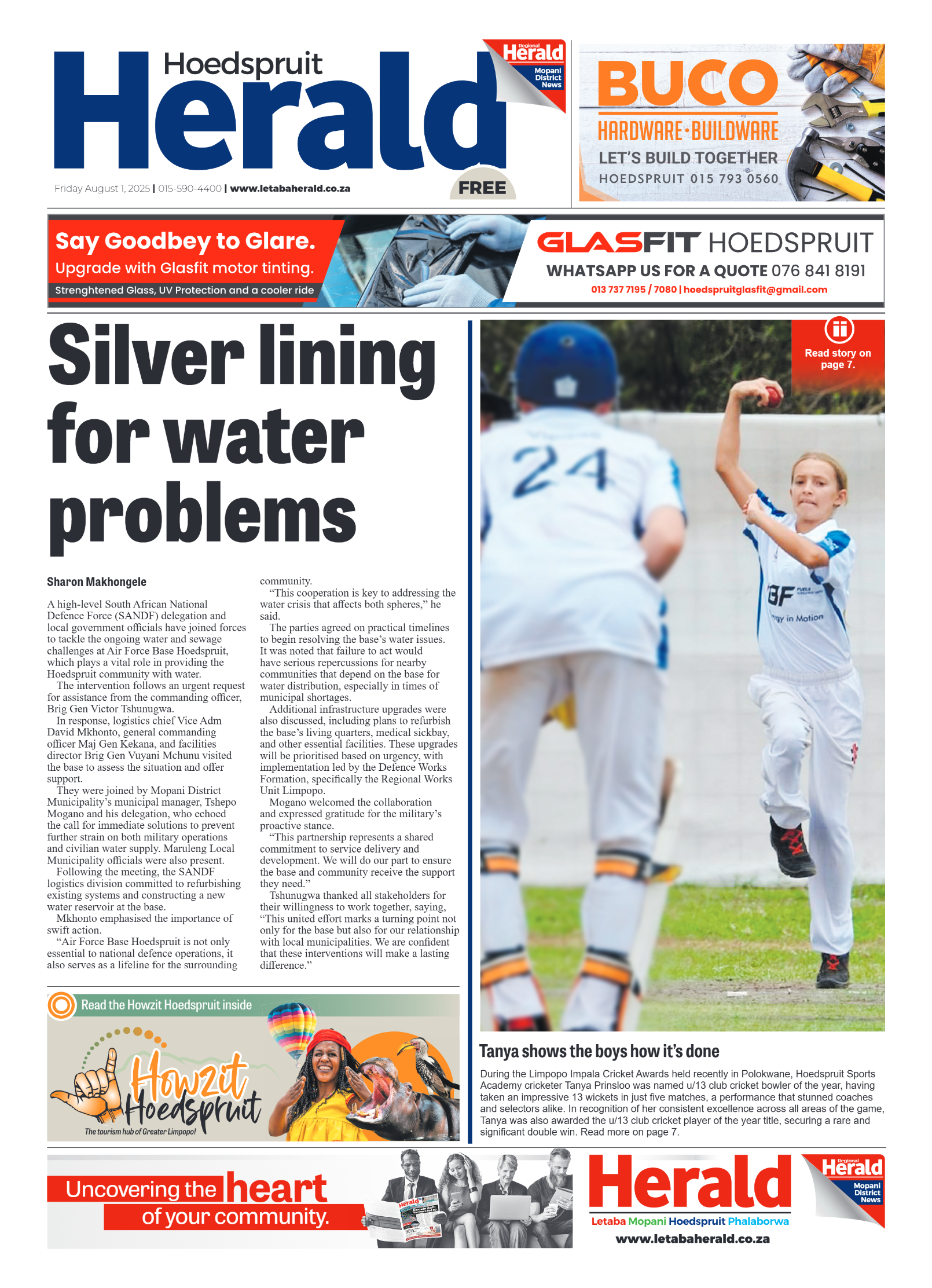 Hoedspruit Herald page 1