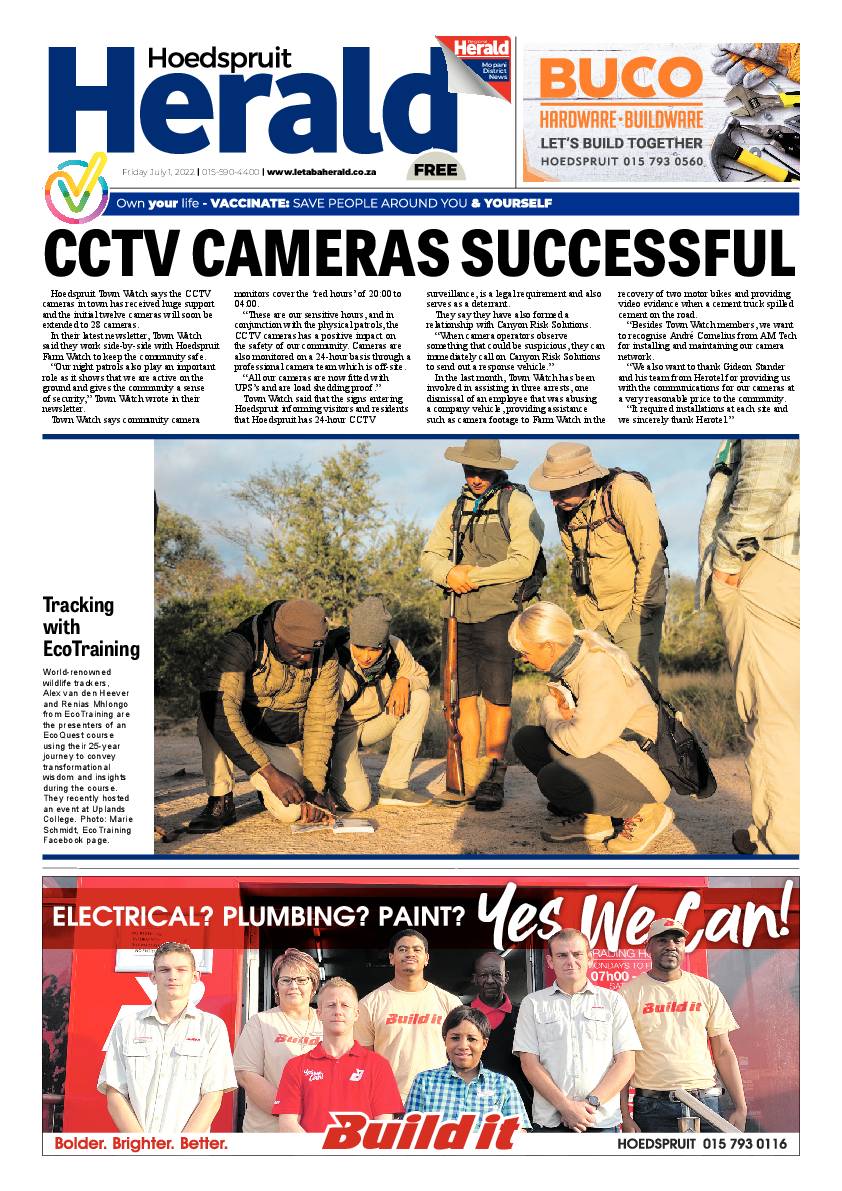 Hoedspruit Herald page 1