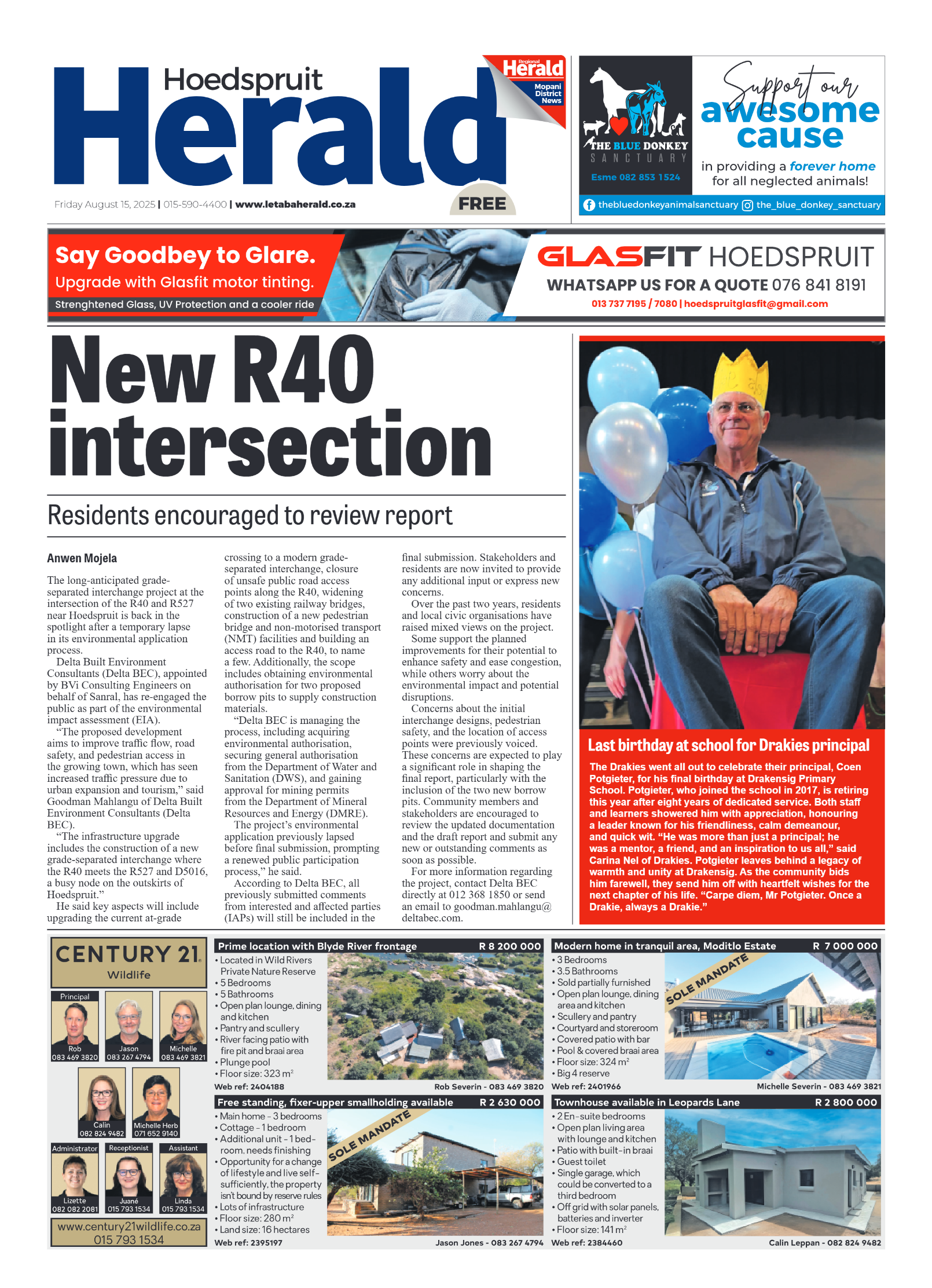 Hoedspruit Herald page 1