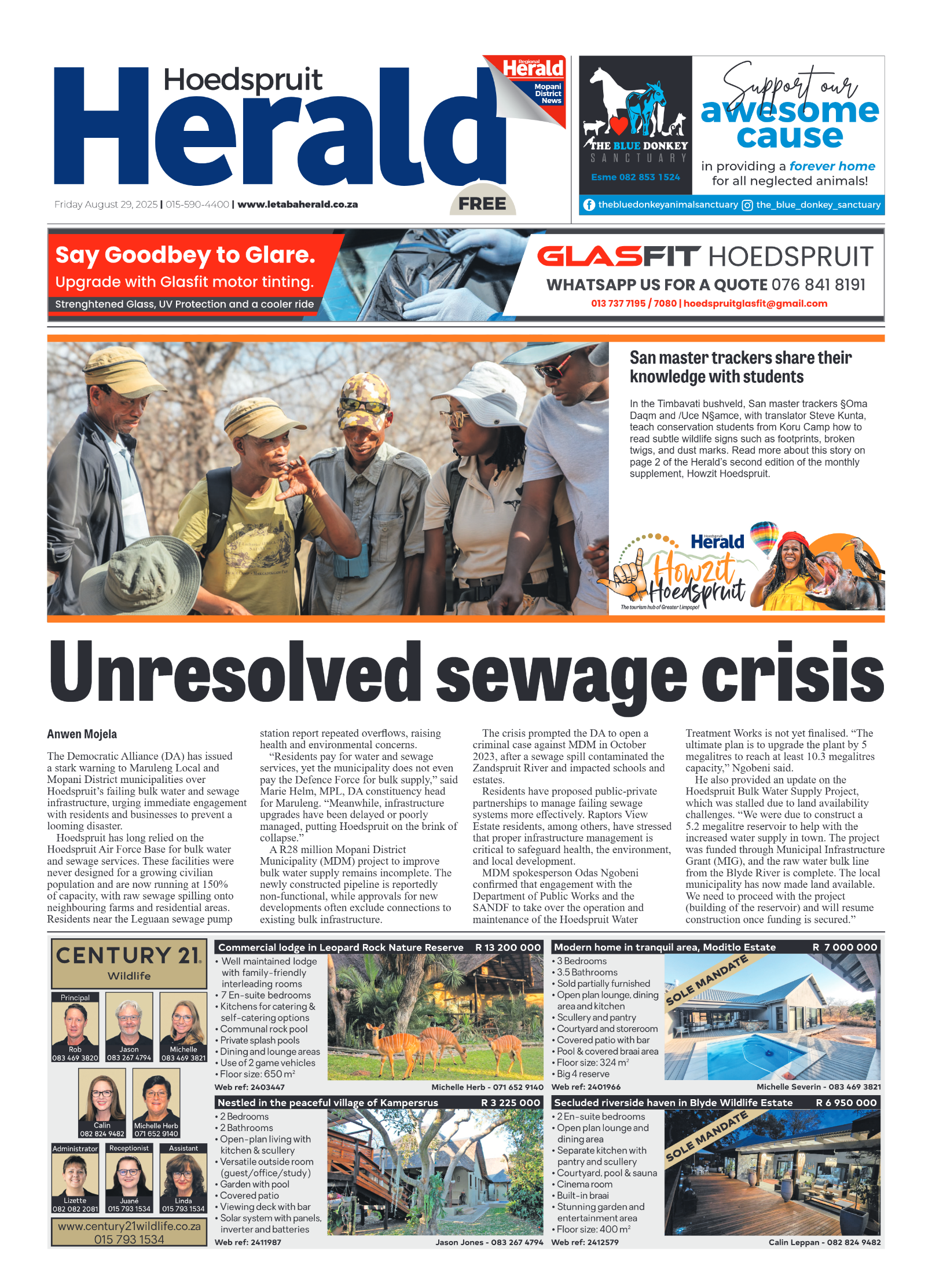Hoedspruit Herald page 1