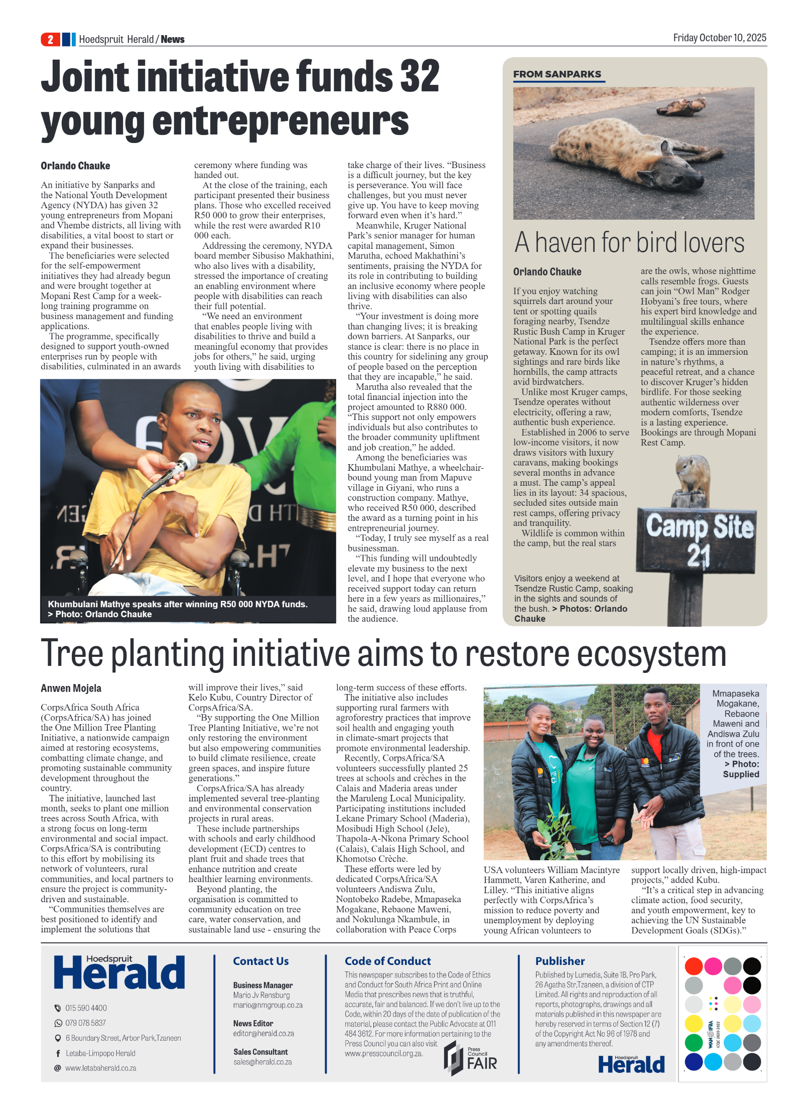 Hoedspruit Herald page 2