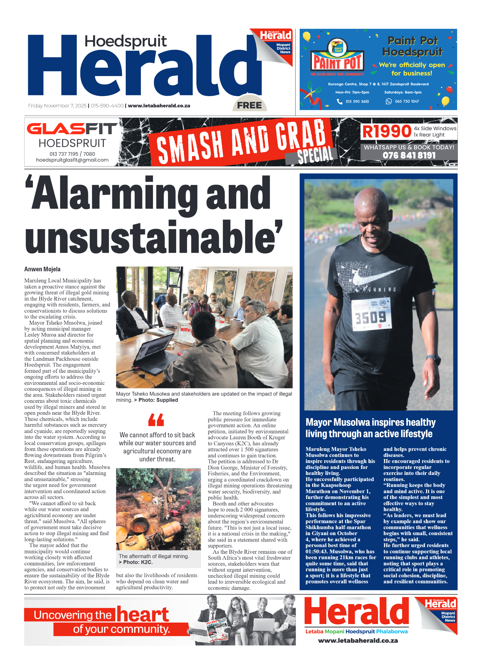 Hoedspruit Herald page 1