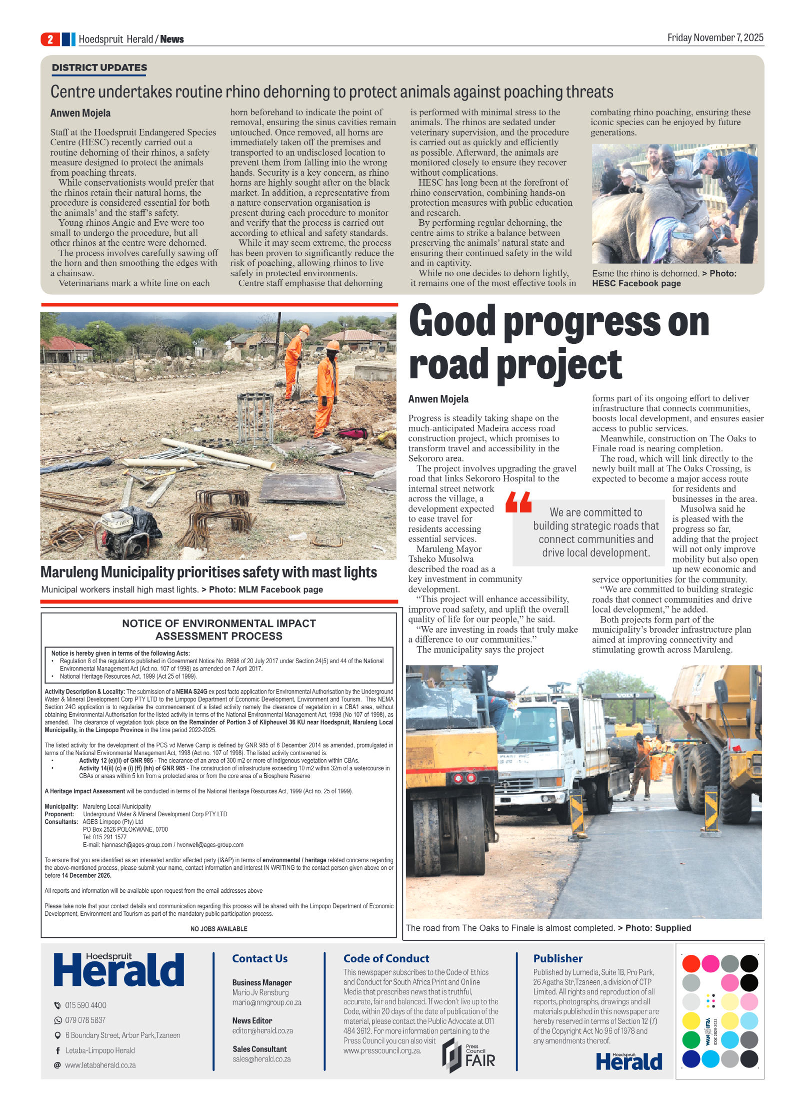 Hoedspruit Herald page 2