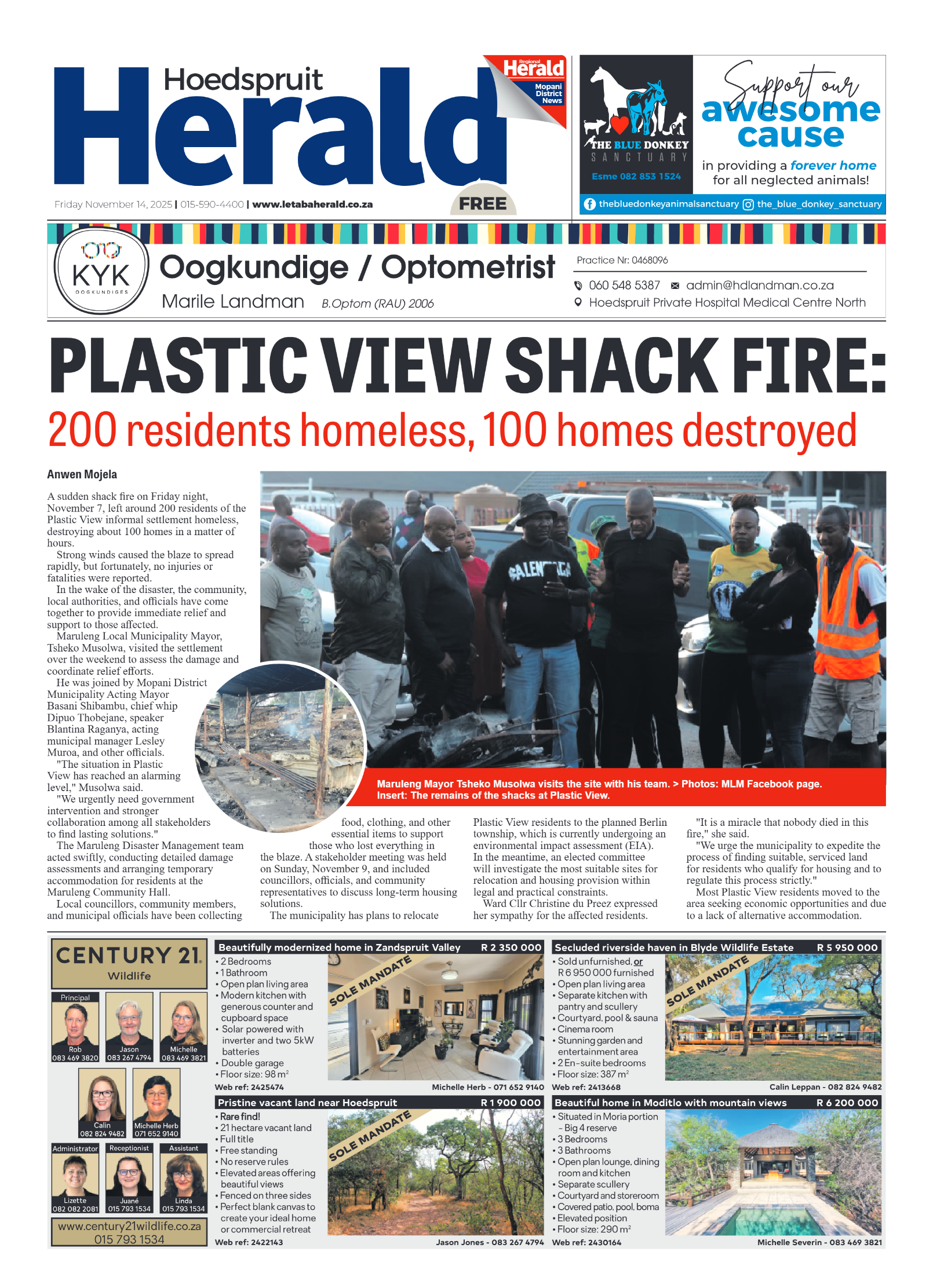 Hoedspruit Herald page 1