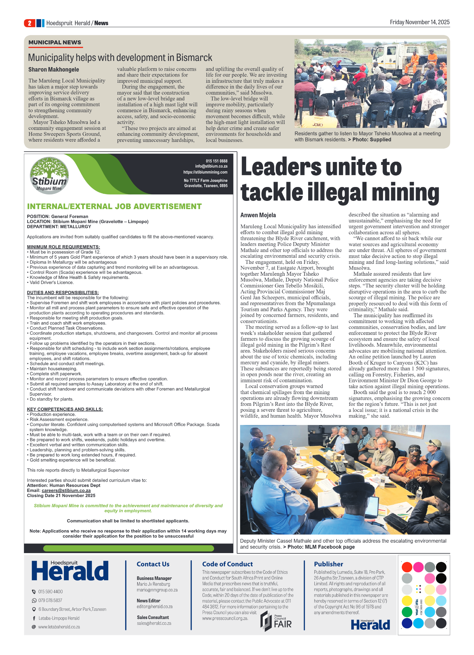 Hoedspruit Herald page 2
