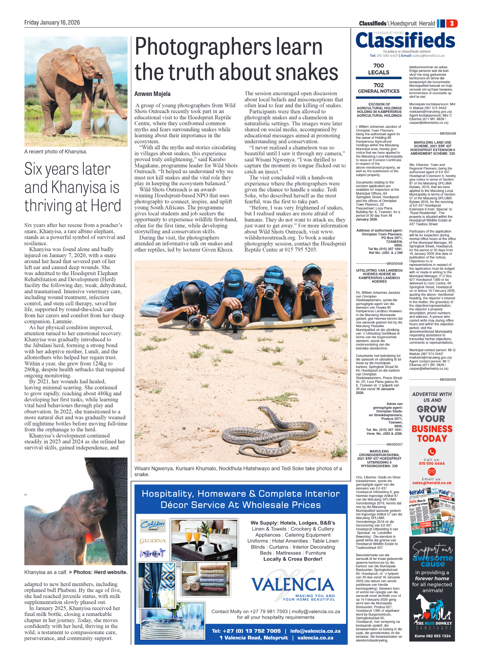 Hoedspruit Herald 16 Jan 2026 page 7