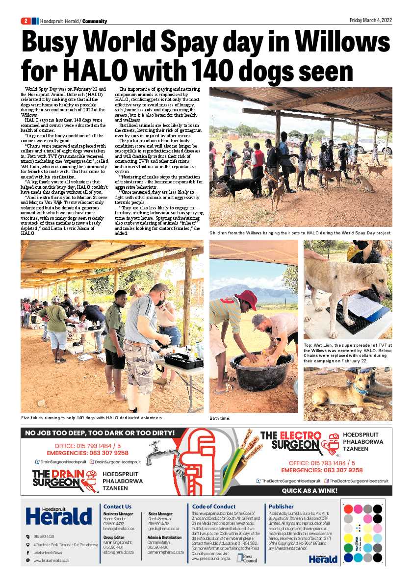 Hoedspruit Herald 04 Mar 2022 page 2