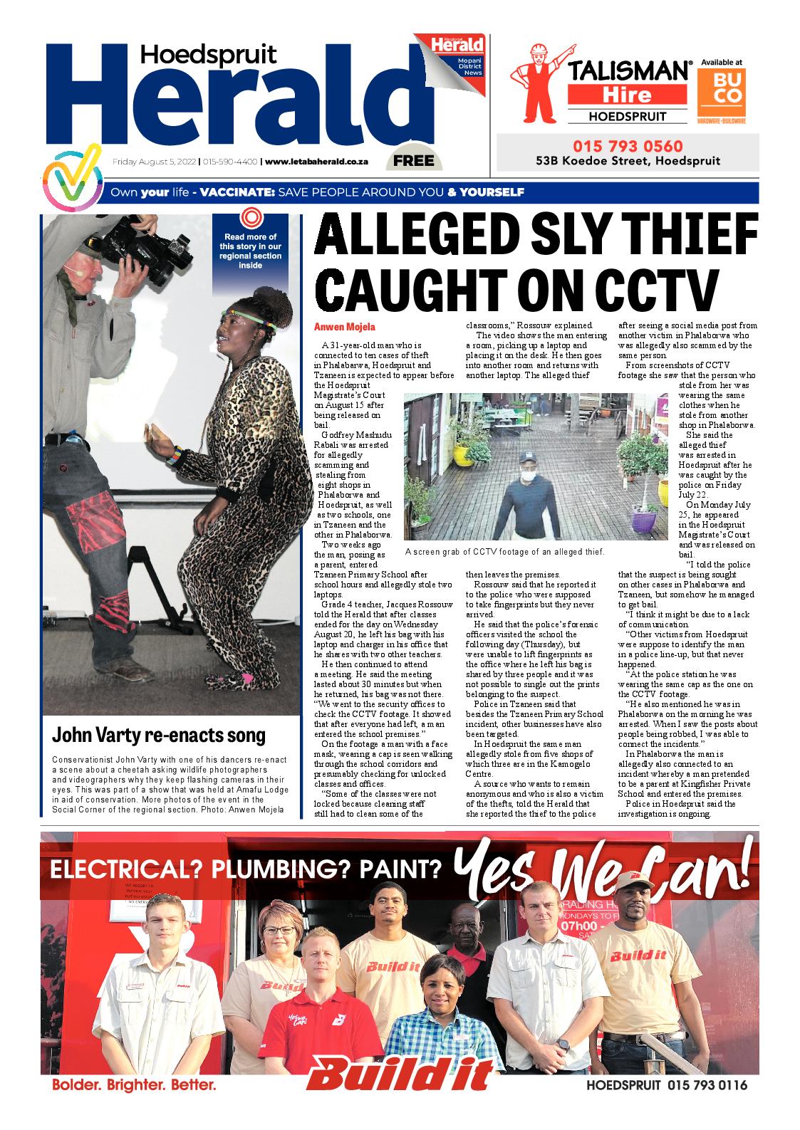 Hoedspruit Herald page 1