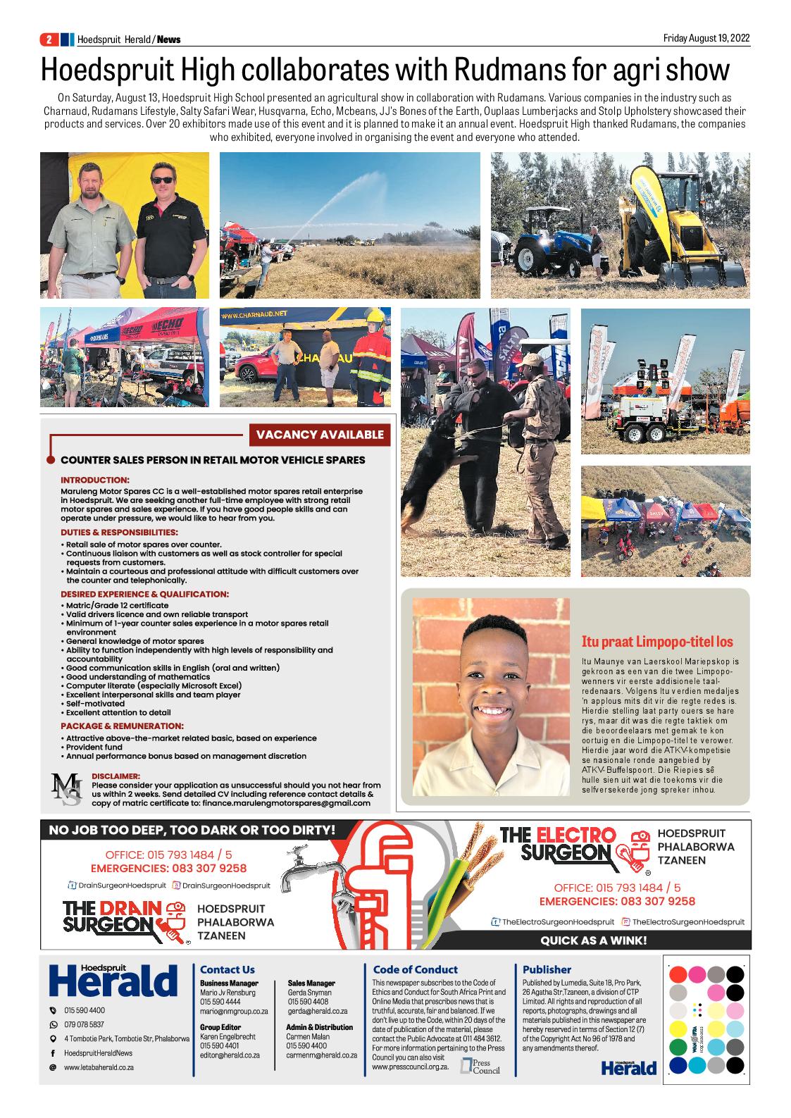 Hoedspruit Herald page 2