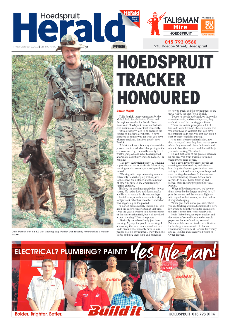 Hoedspruit Herald page 1