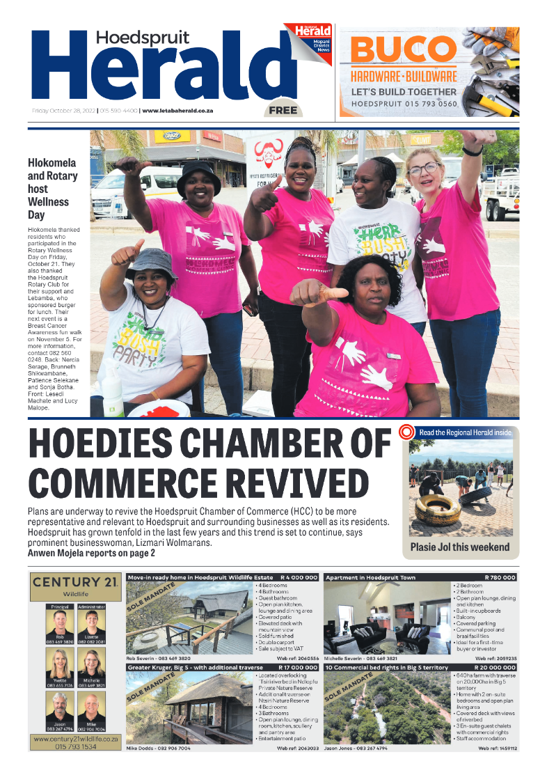 Hoedspruit Herald page 1