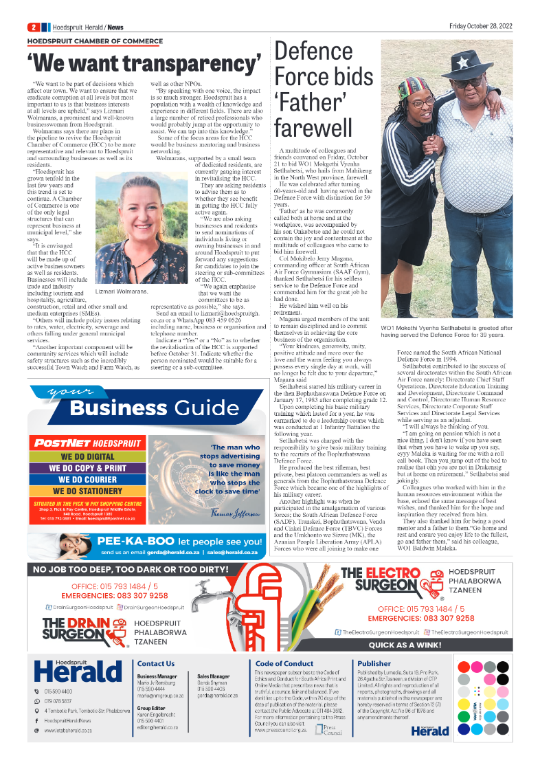 Hoedspruit Herald page 2