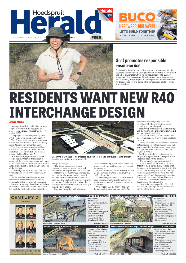 Hoedpsruit Herald page 1