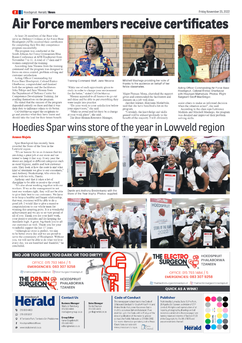 Hoedpsruit Herald page 2