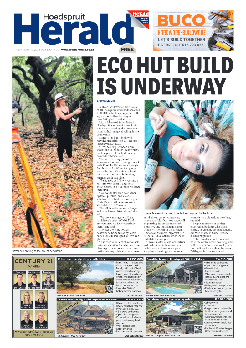 Hoedspruit Herald page 1