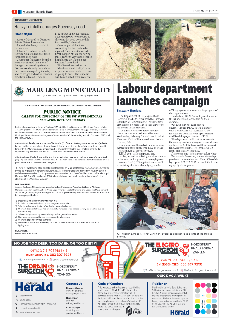 Hoedspruit Herald page 2