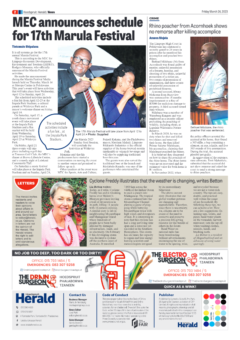 Hoedspruit Herald page 2