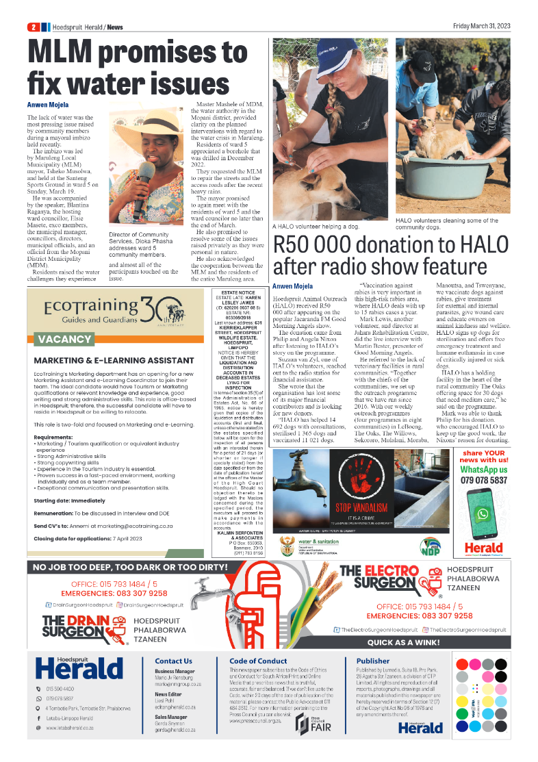 Hoedspruit Herald page 2
