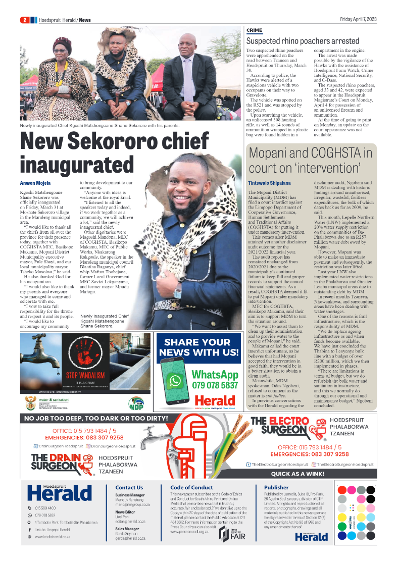 Hoedspruit Herald page 2
