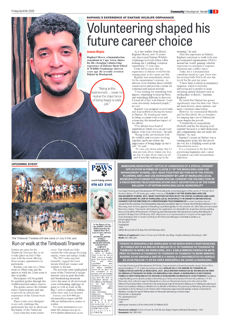 Hoedspruit Herald page 11