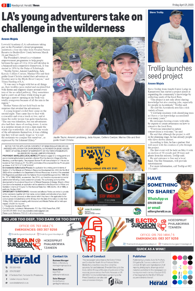 Hoedspruit Herald page 2