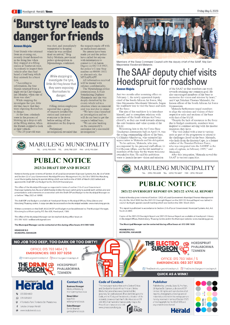 Hoedspruit Herald page 2