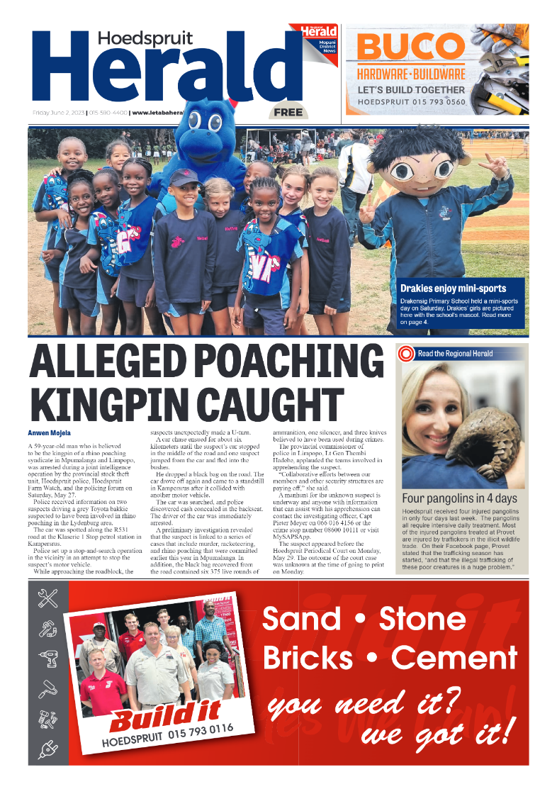 Hoedspruit Herald page 1