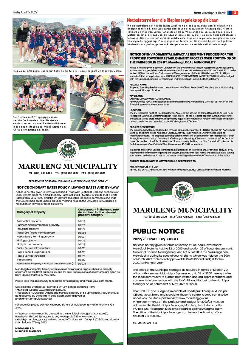 Hoedspruit Herald page 11