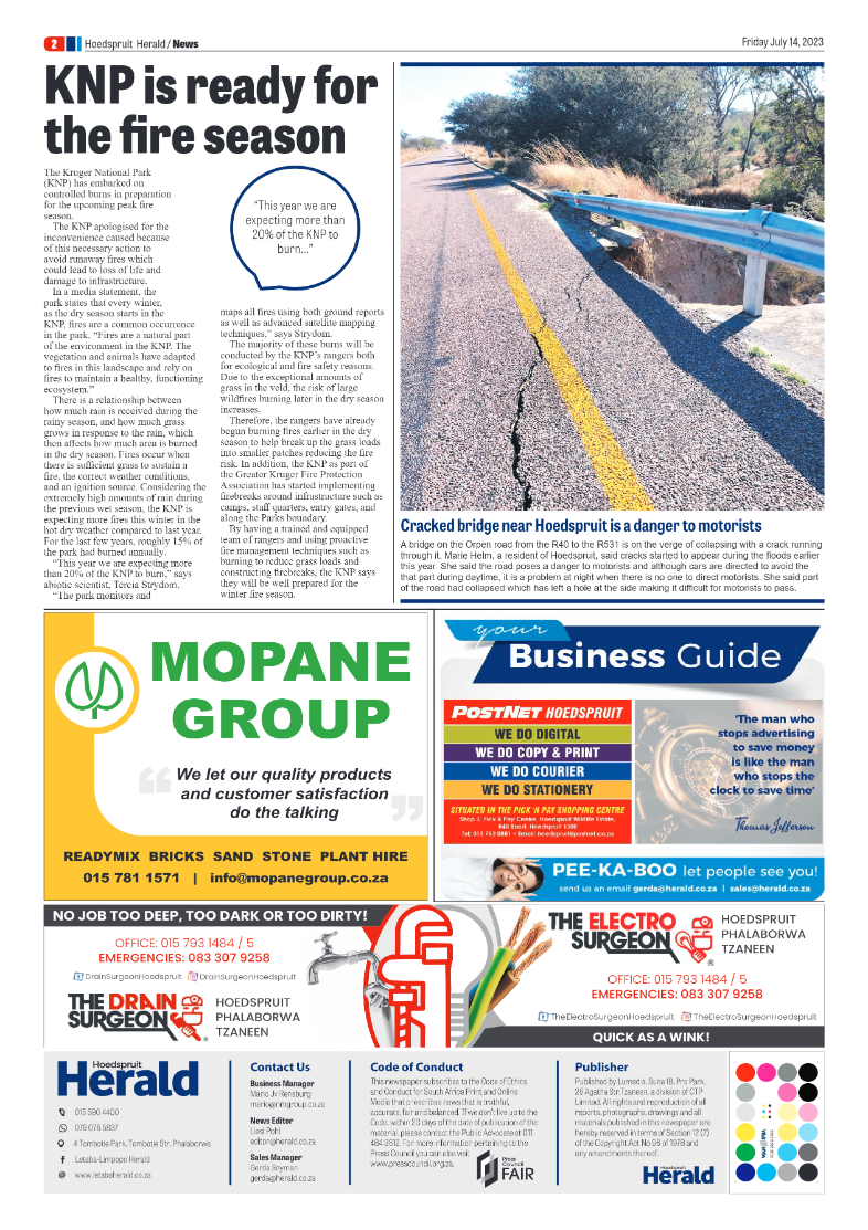 Hoedspruit Herald page 2